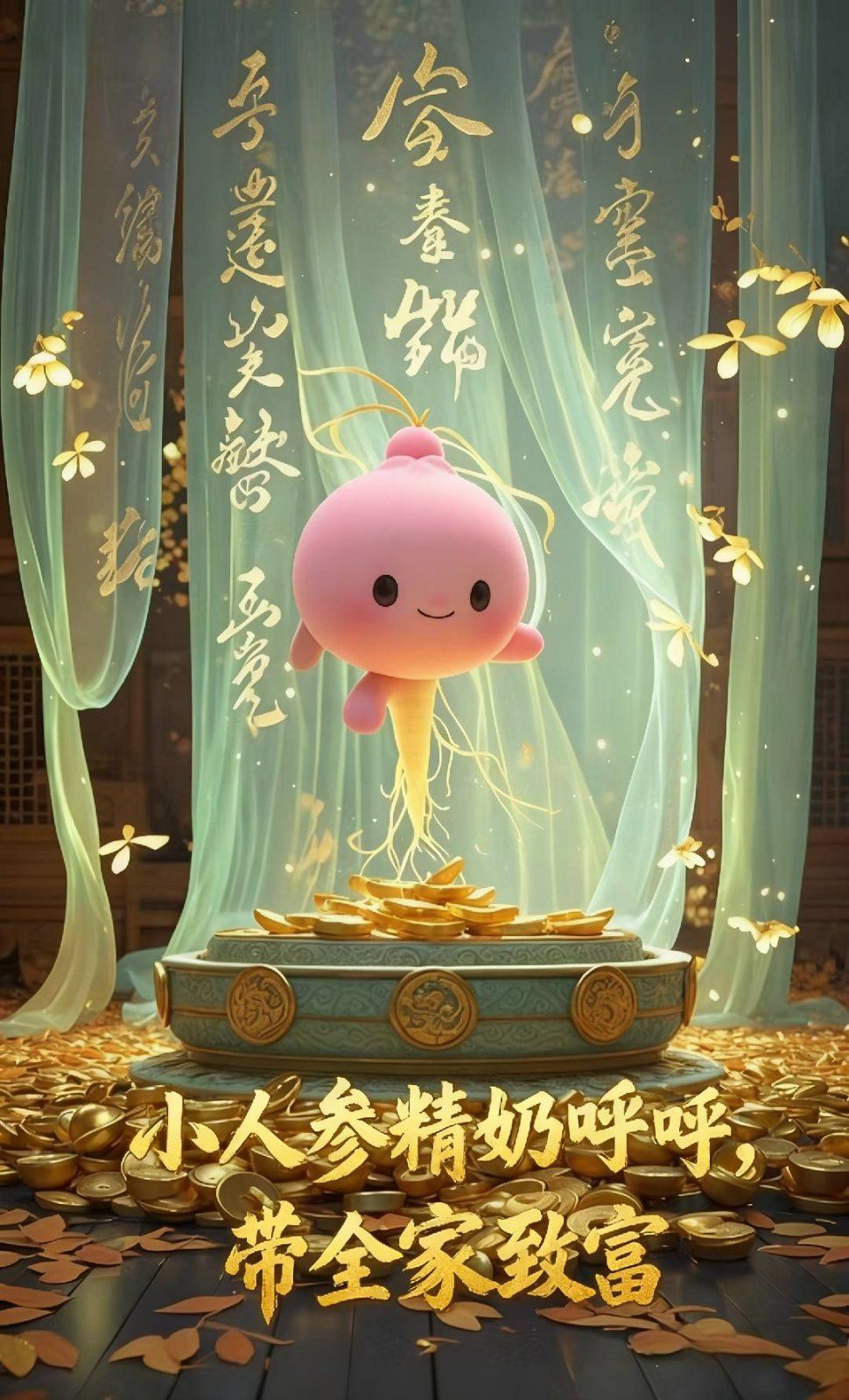 《小人参精奶呼呼带全家暴富(2025)》高清海报 免费在线观看